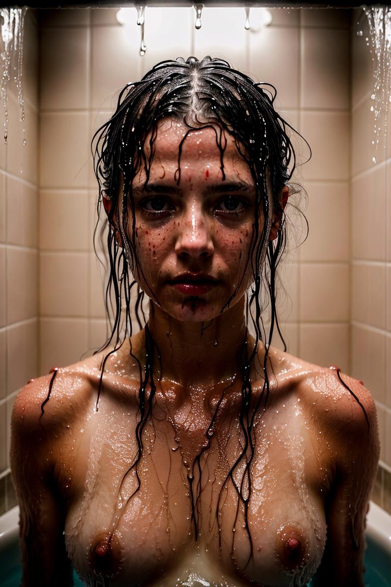 wet hair sensual mood portrait