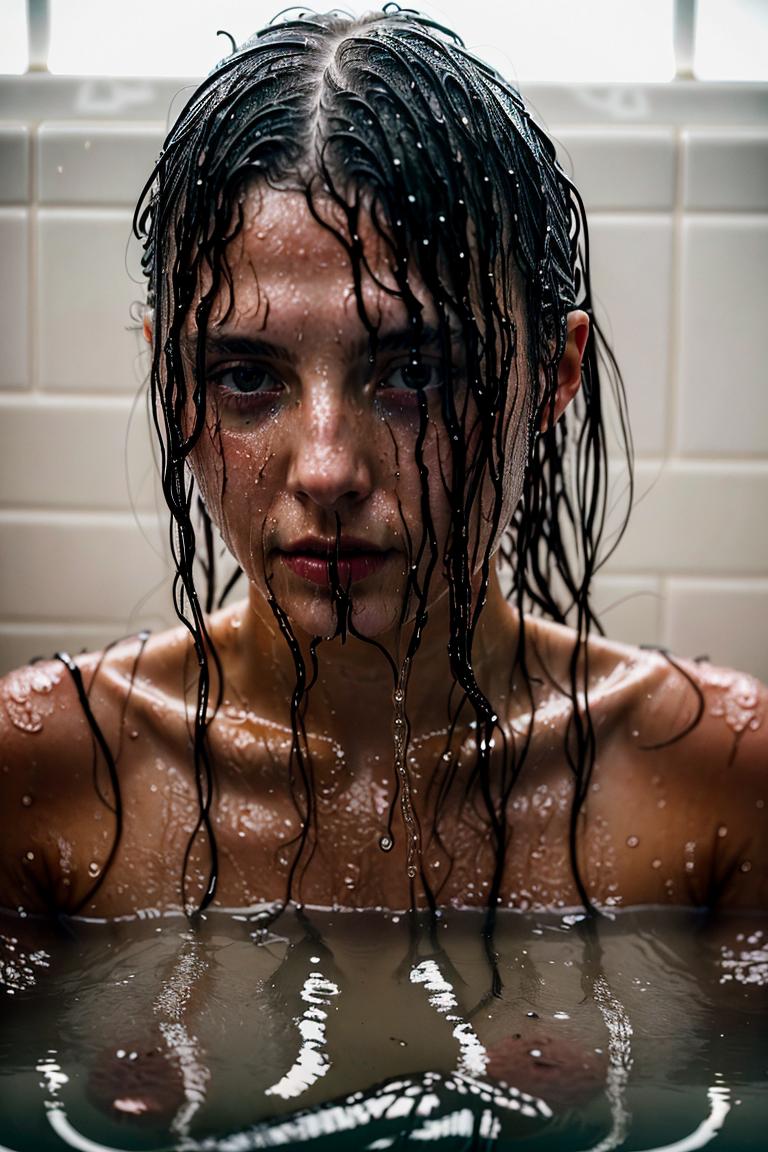 relaxed bath moment photo