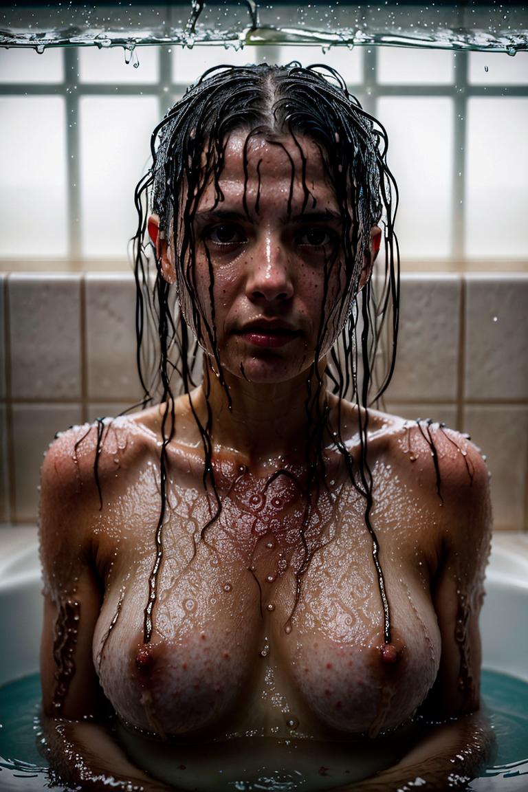 relaxed bath moment photo