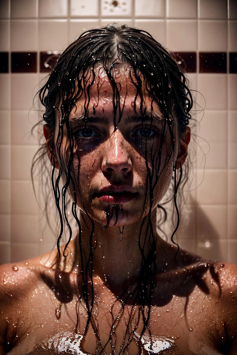 bathroom light moody composition