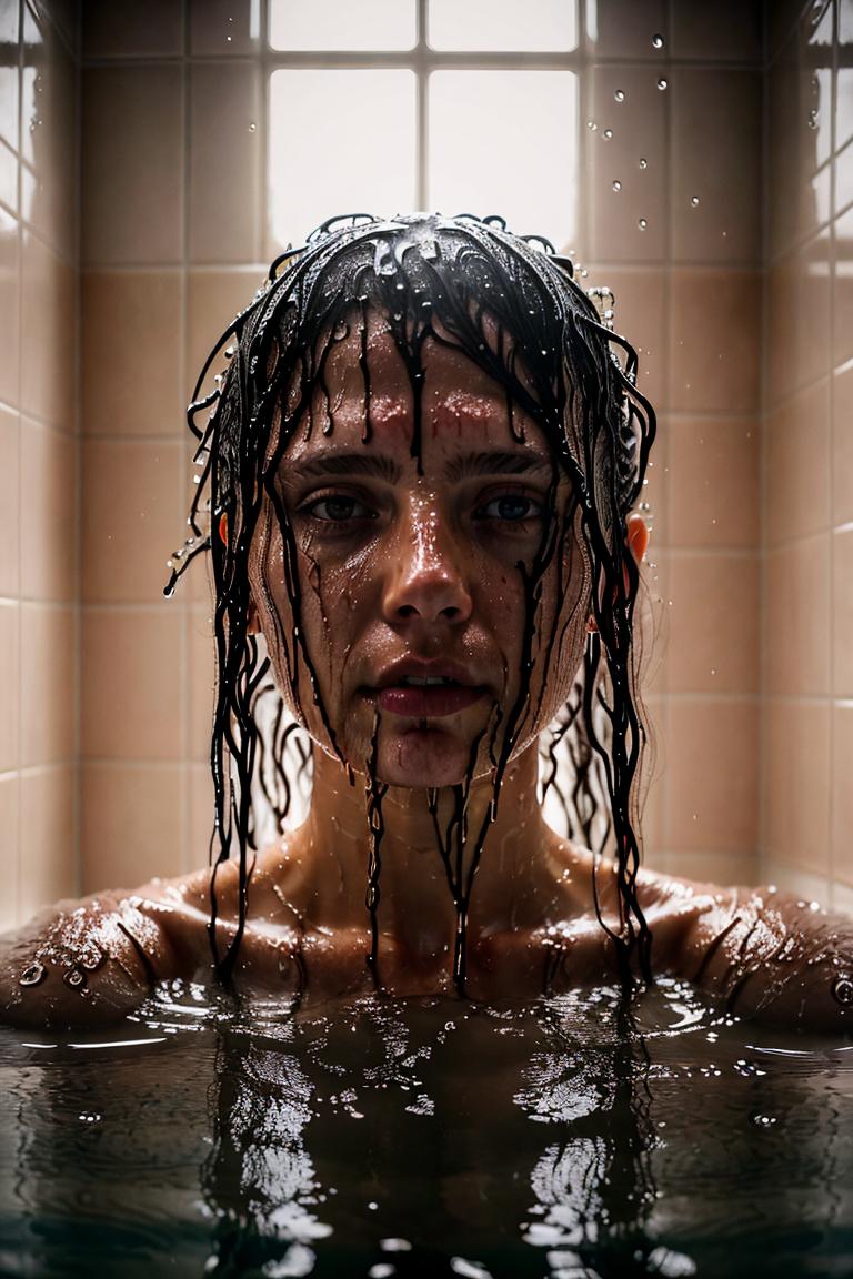 steamy bathroom aesthetic photo