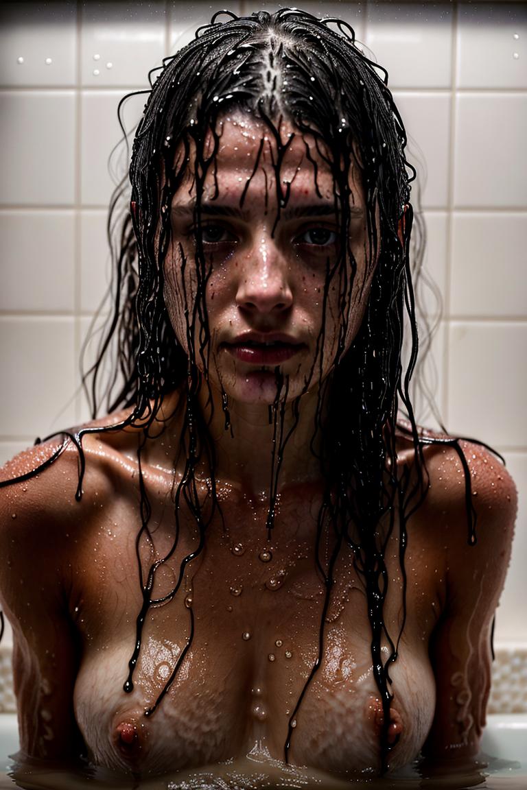 bathroom light moody composition