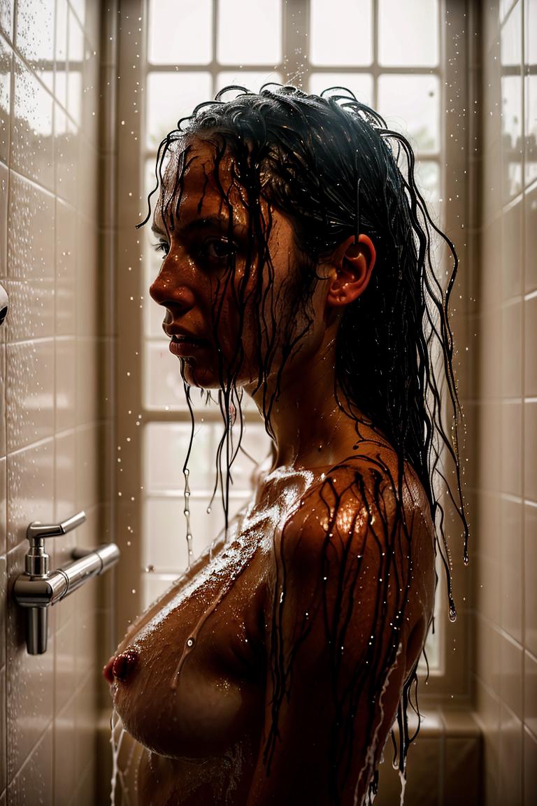 steamy bathroom aesthetic photo