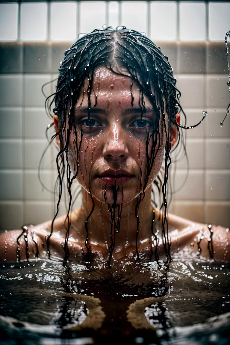 relaxed bath moment photo