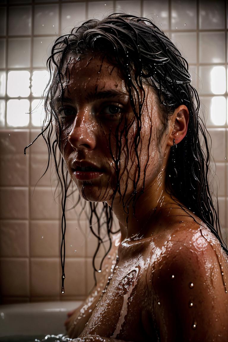 relaxed bath moment photo