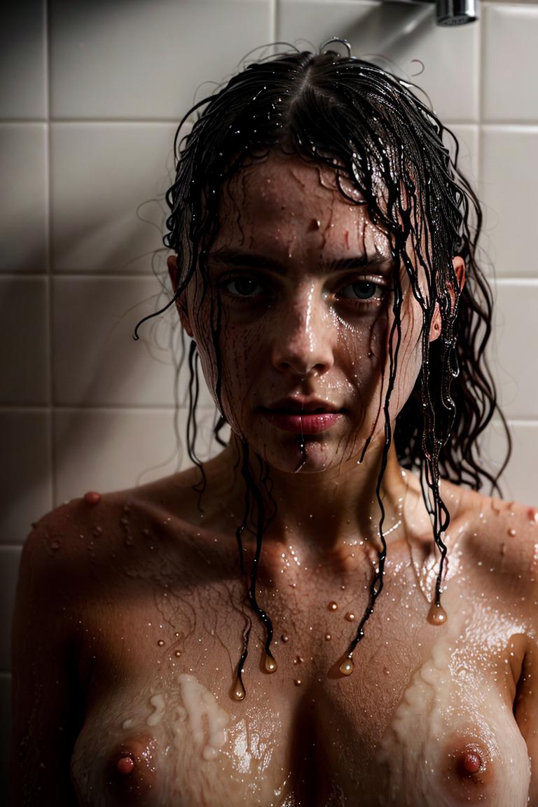 wet hair sensual mood portrait