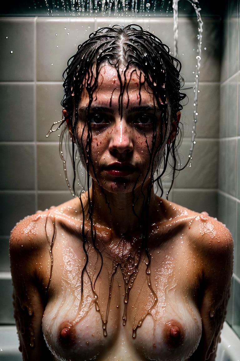 wet hair sensual mood portrait