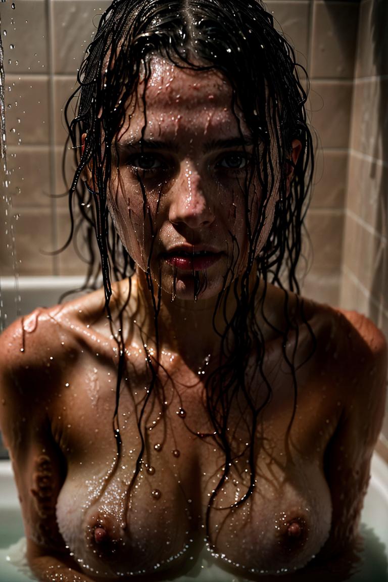 relaxed bath moment photo