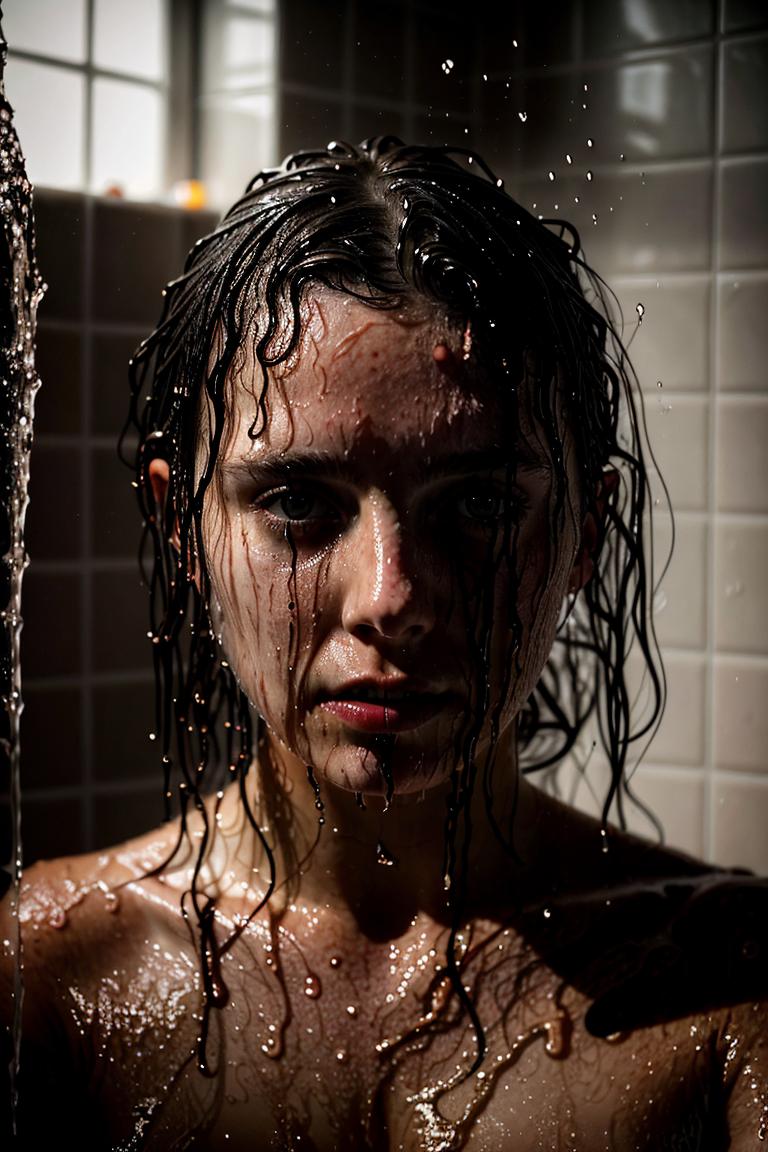wet hair sensual mood portrait