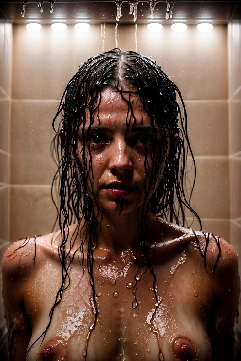 wet hair sensual mood portrait