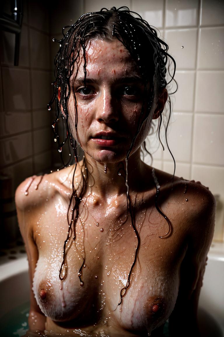 bathroom light moody composition