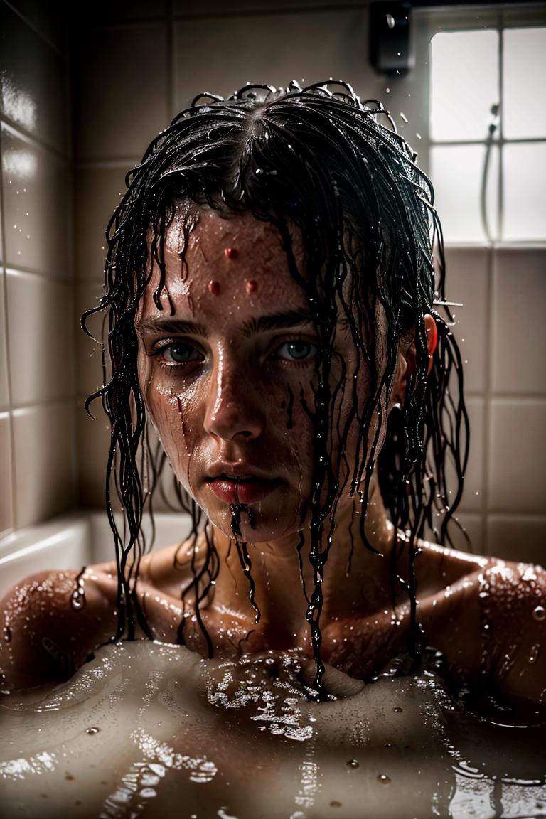 relaxed bath moment photo