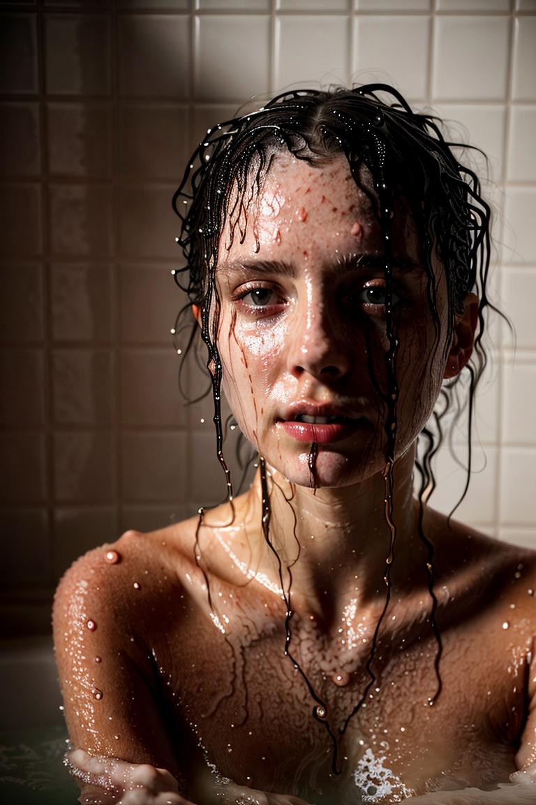 bathroom light moody composition