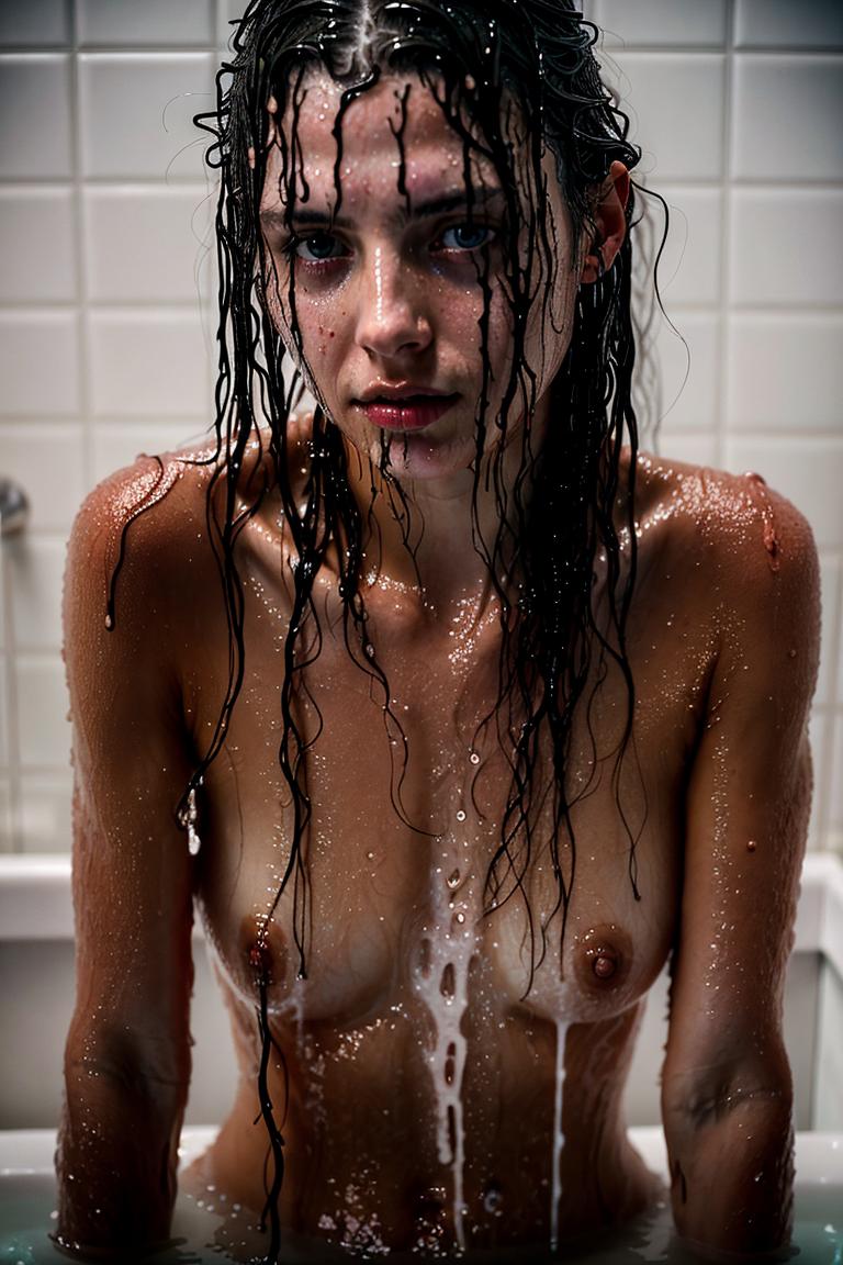 bathroom light moody composition