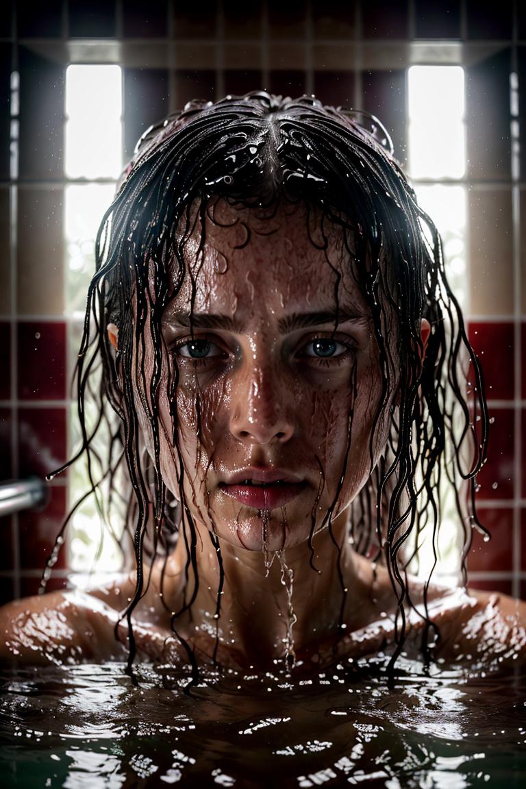 relaxed bath moment photo