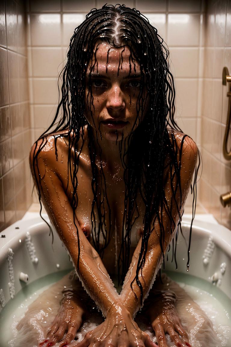 relaxed bath moment photo