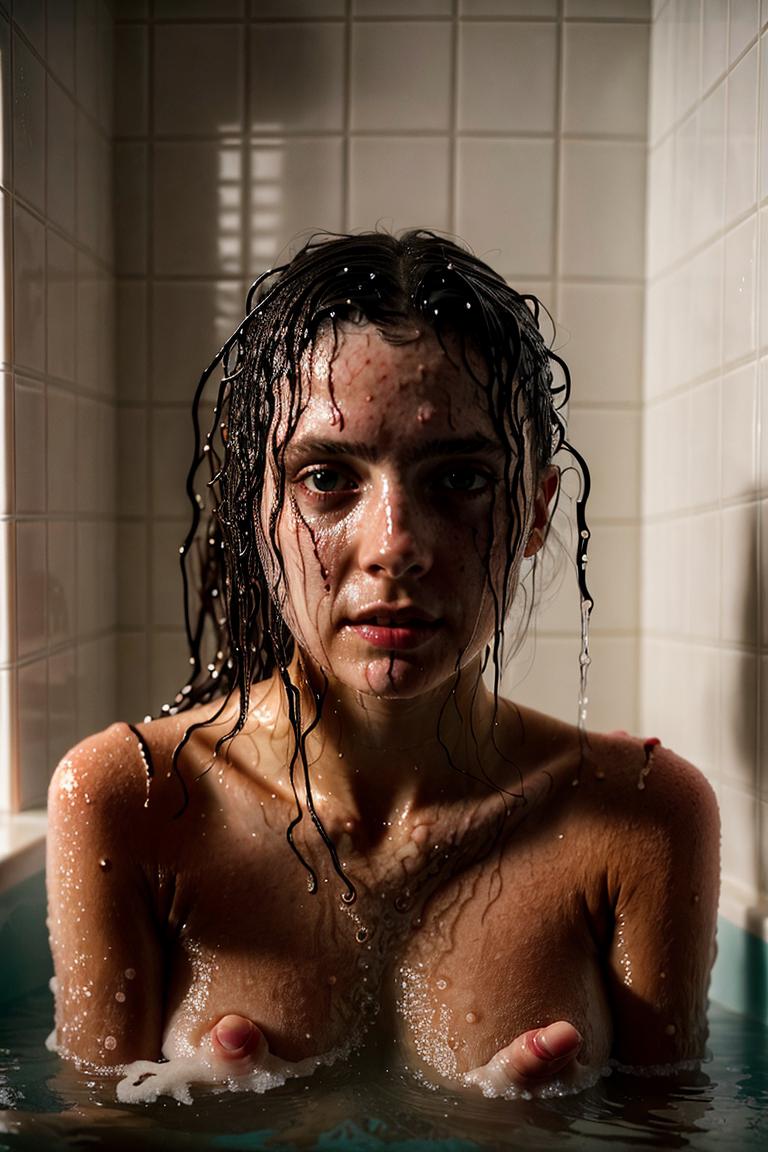 relaxed bath moment photo