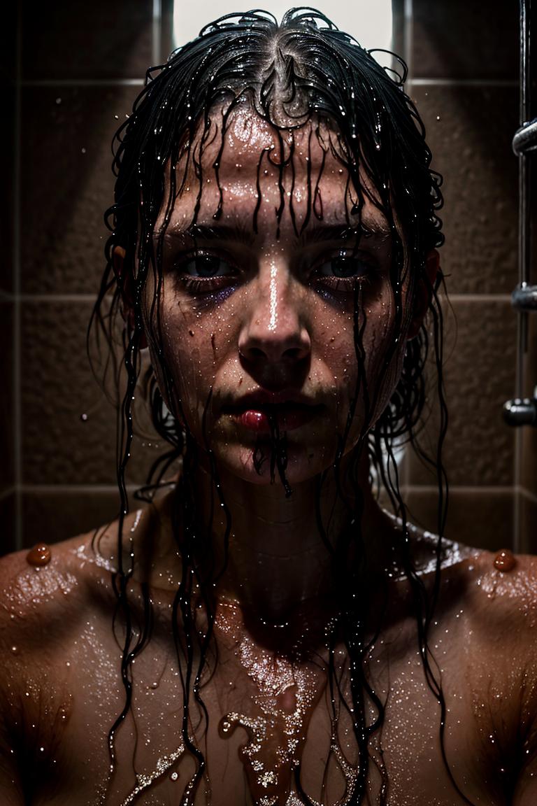 bathroom light moody composition