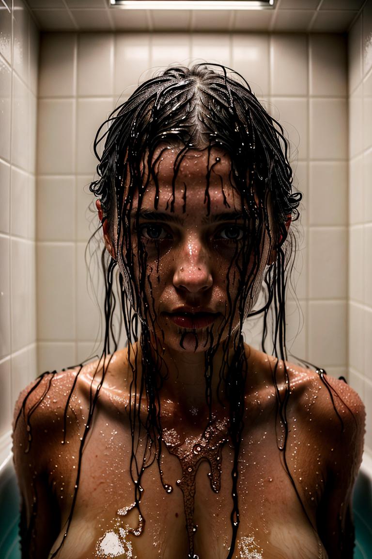 steamy bathroom aesthetic photo