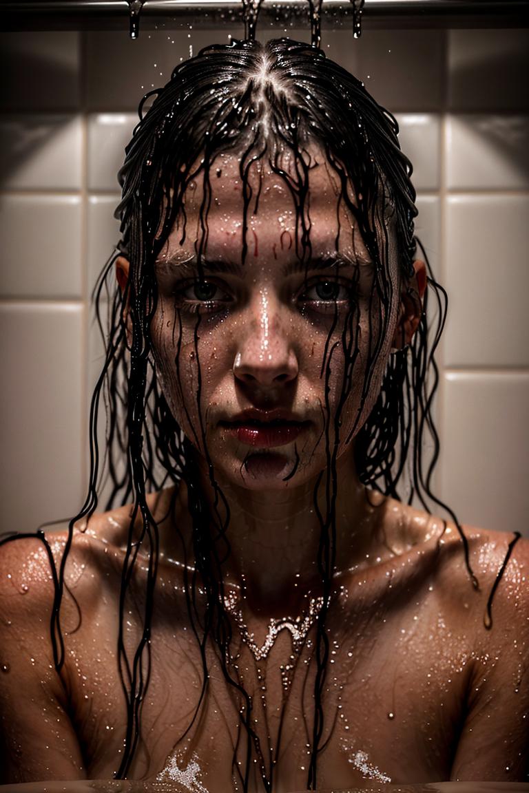 bathroom light moody composition