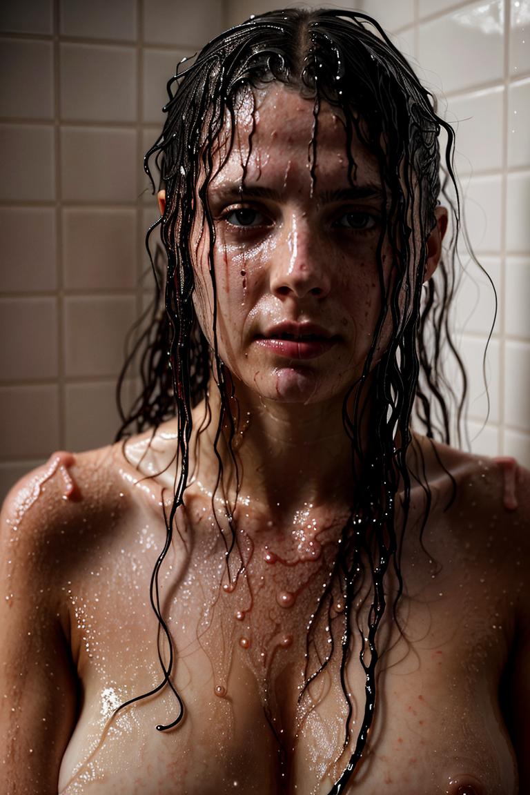 bathroom light moody composition