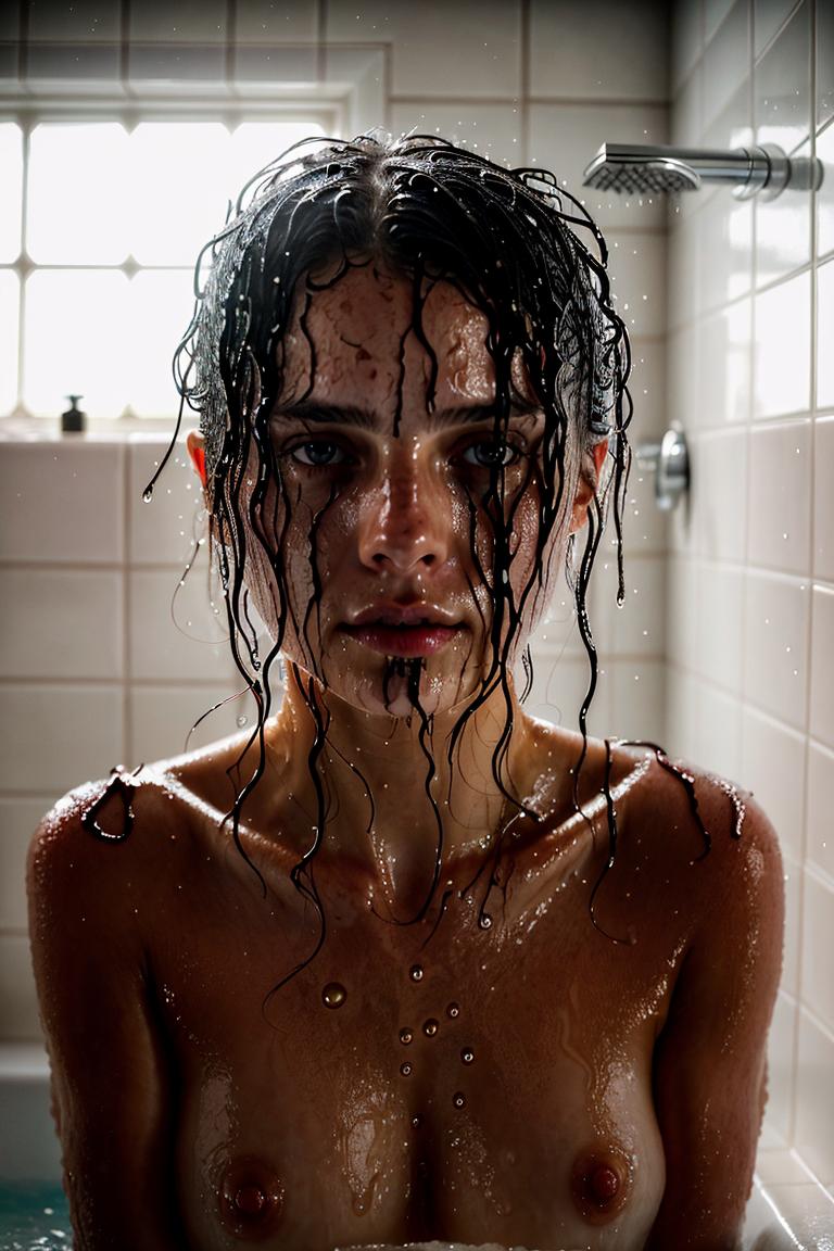 steamy bathroom aesthetic photo