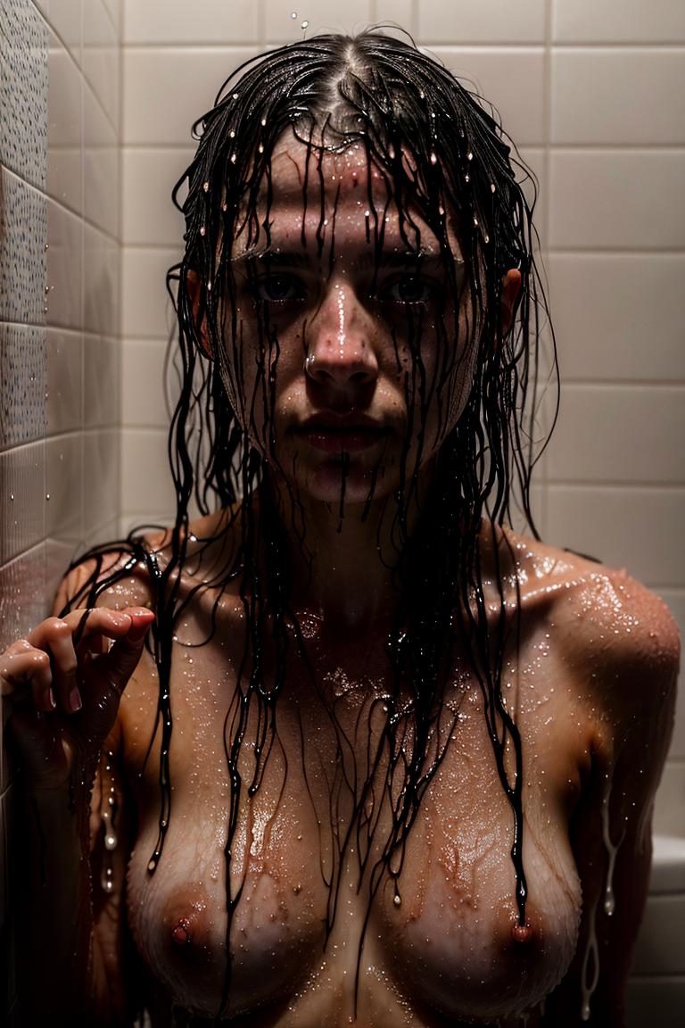 bathroom light moody composition