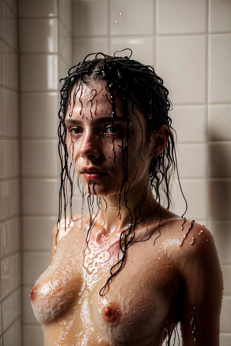 wet hair sensual mood portrait
