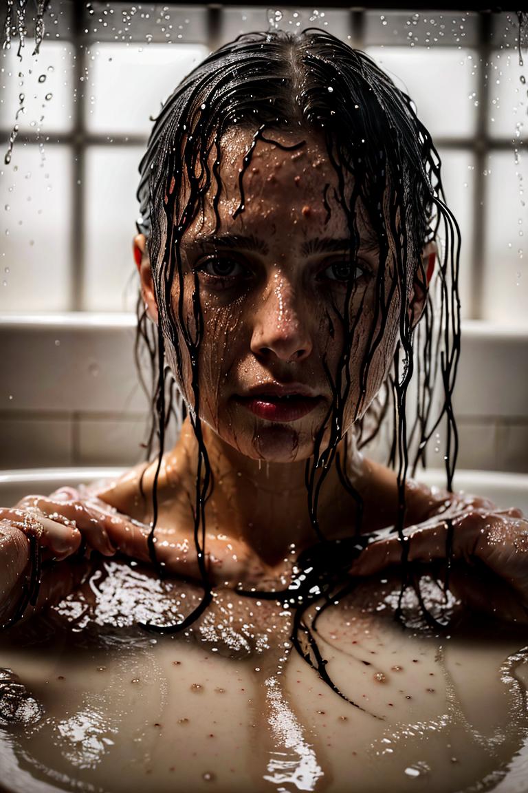 relaxed bath moment photo