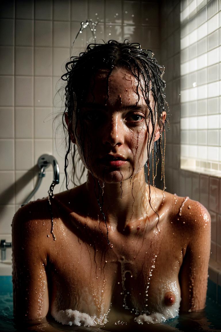 steamy bathroom aesthetic photo