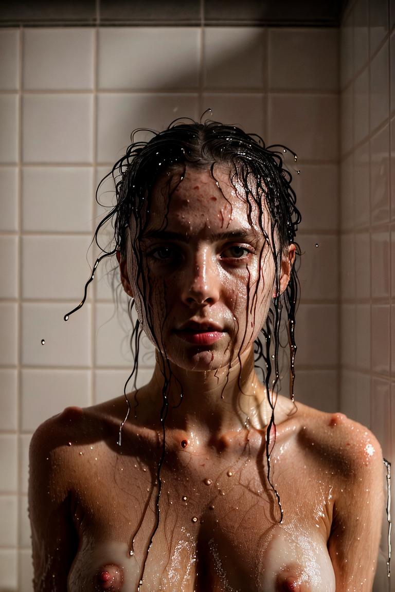 bathroom light moody composition