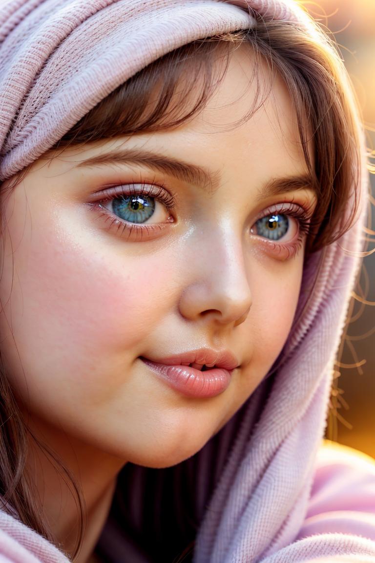 young woman soft expression