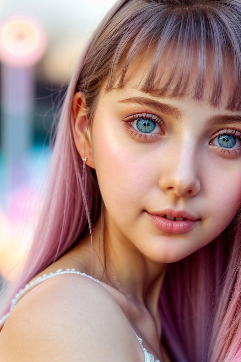 young woman soft expression