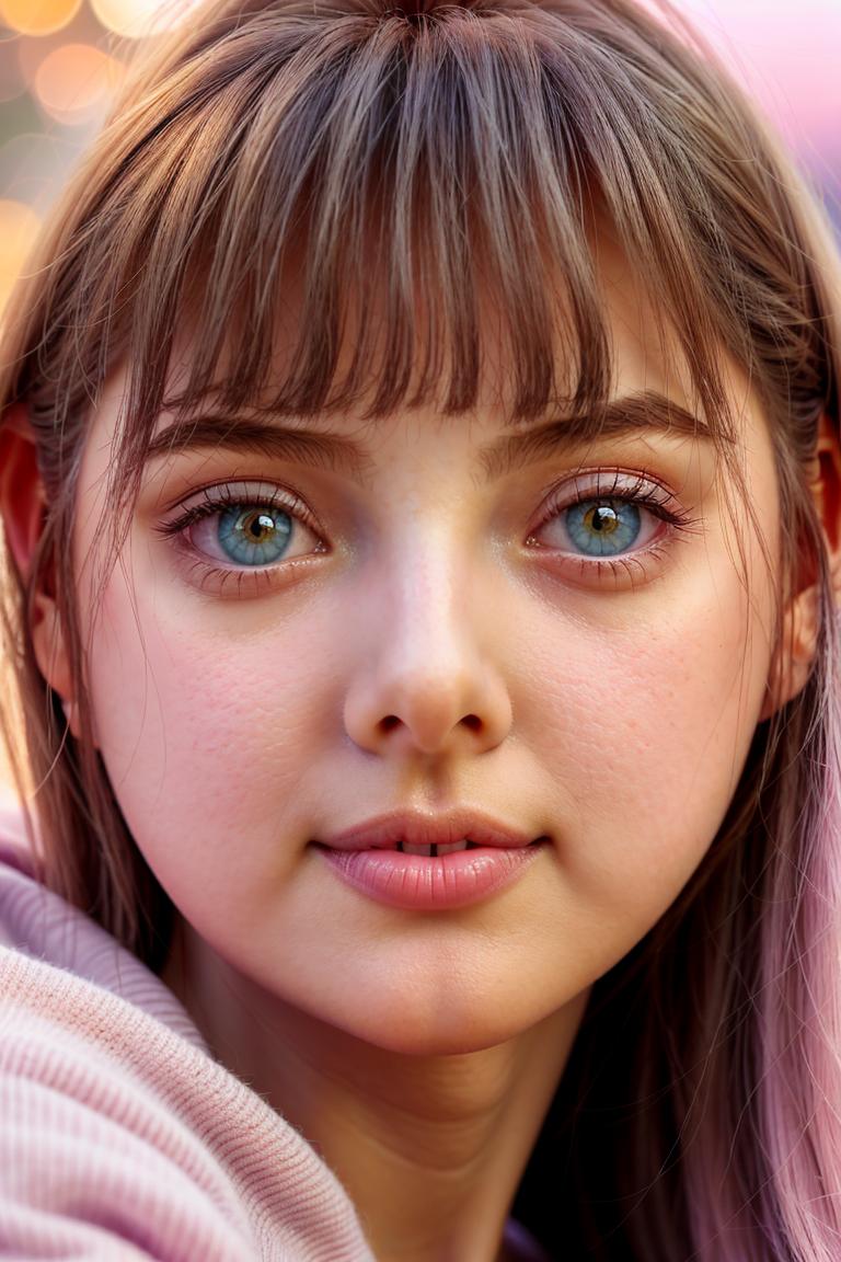 young woman soft expression