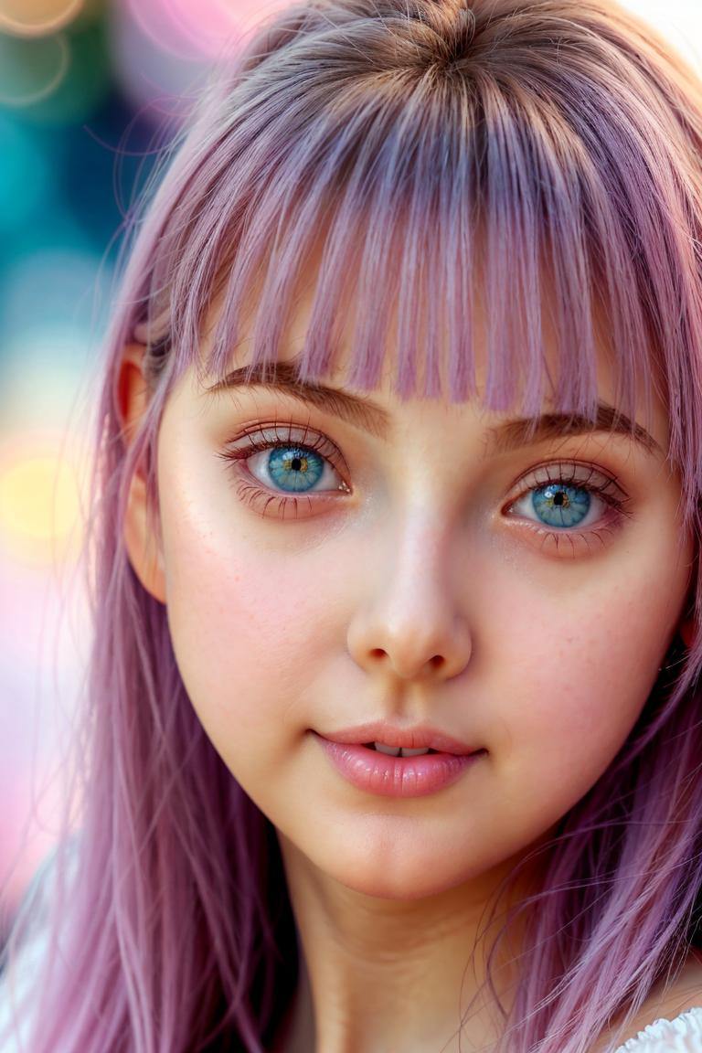 young woman soft expression