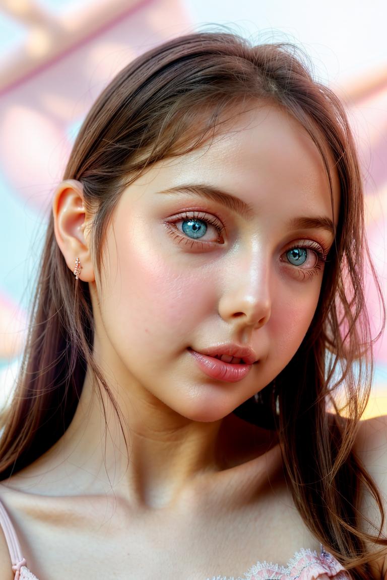 young woman soft expression