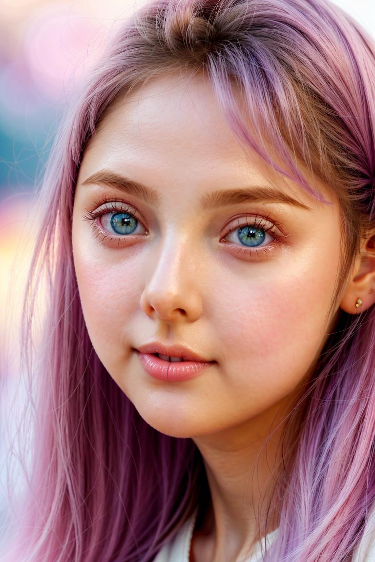 young woman soft expression