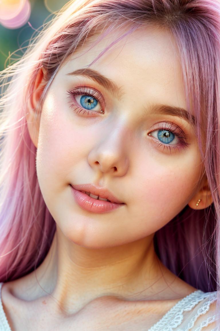 young woman soft expression