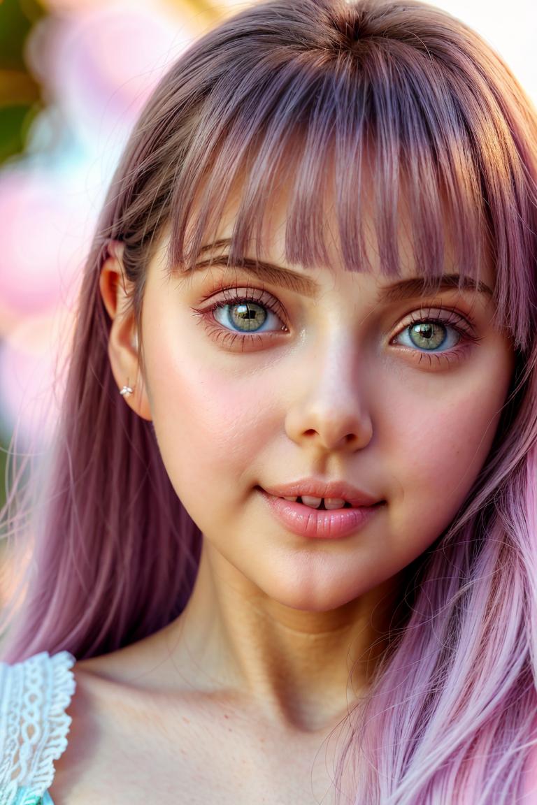 young woman soft expression