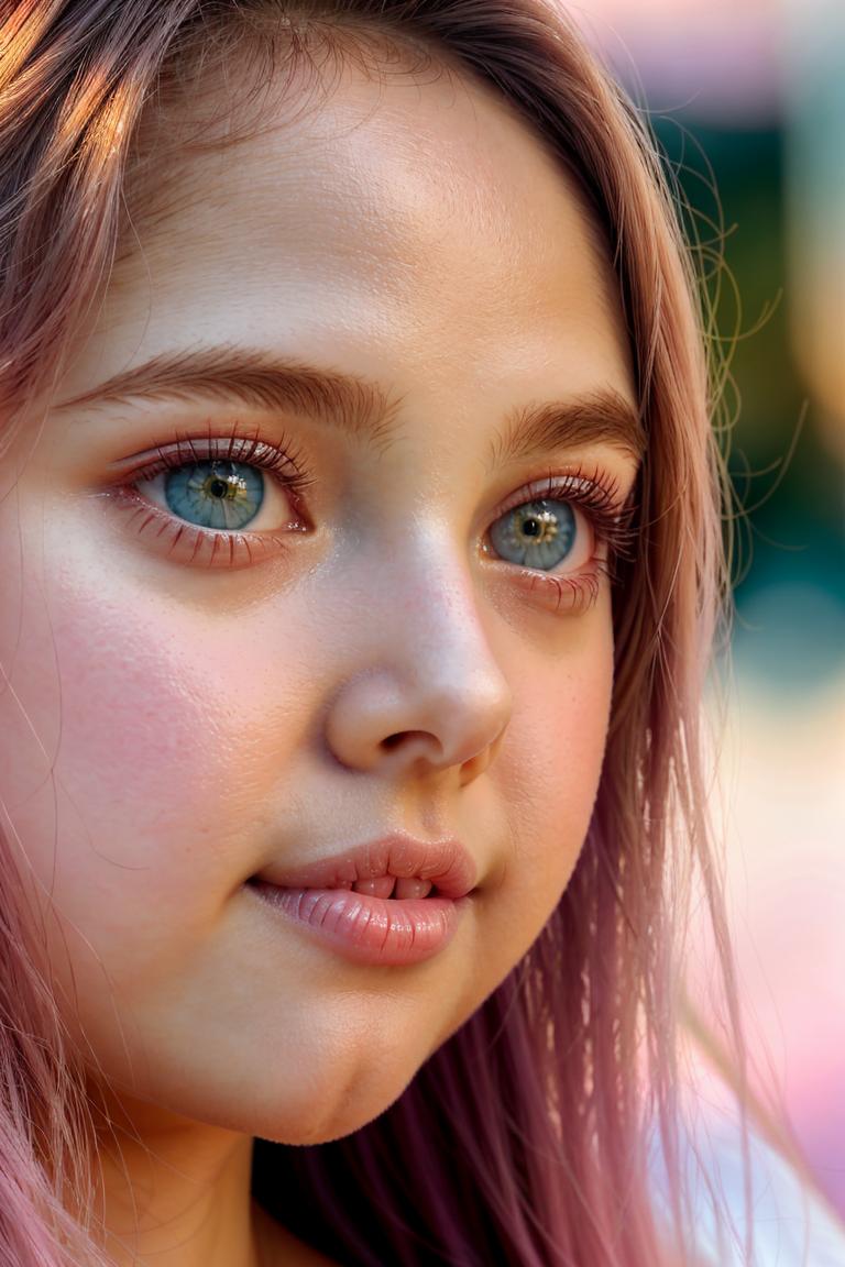 young woman soft expression