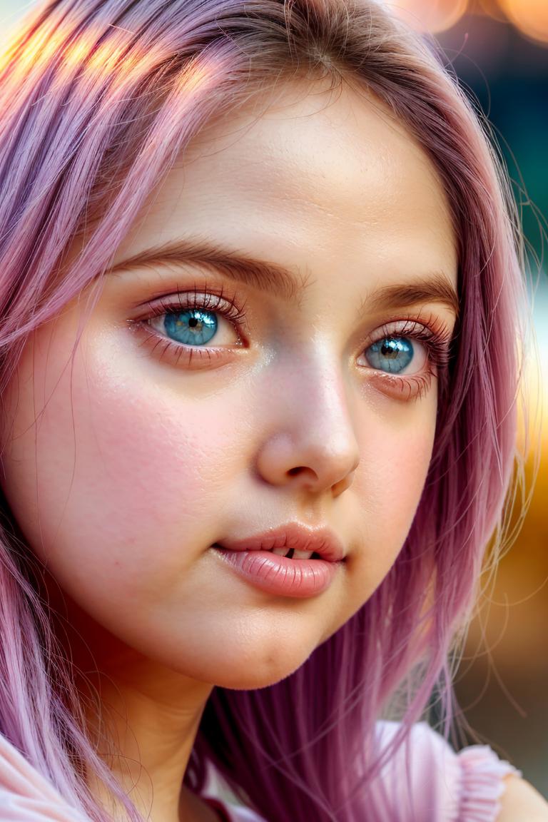 young woman soft expression