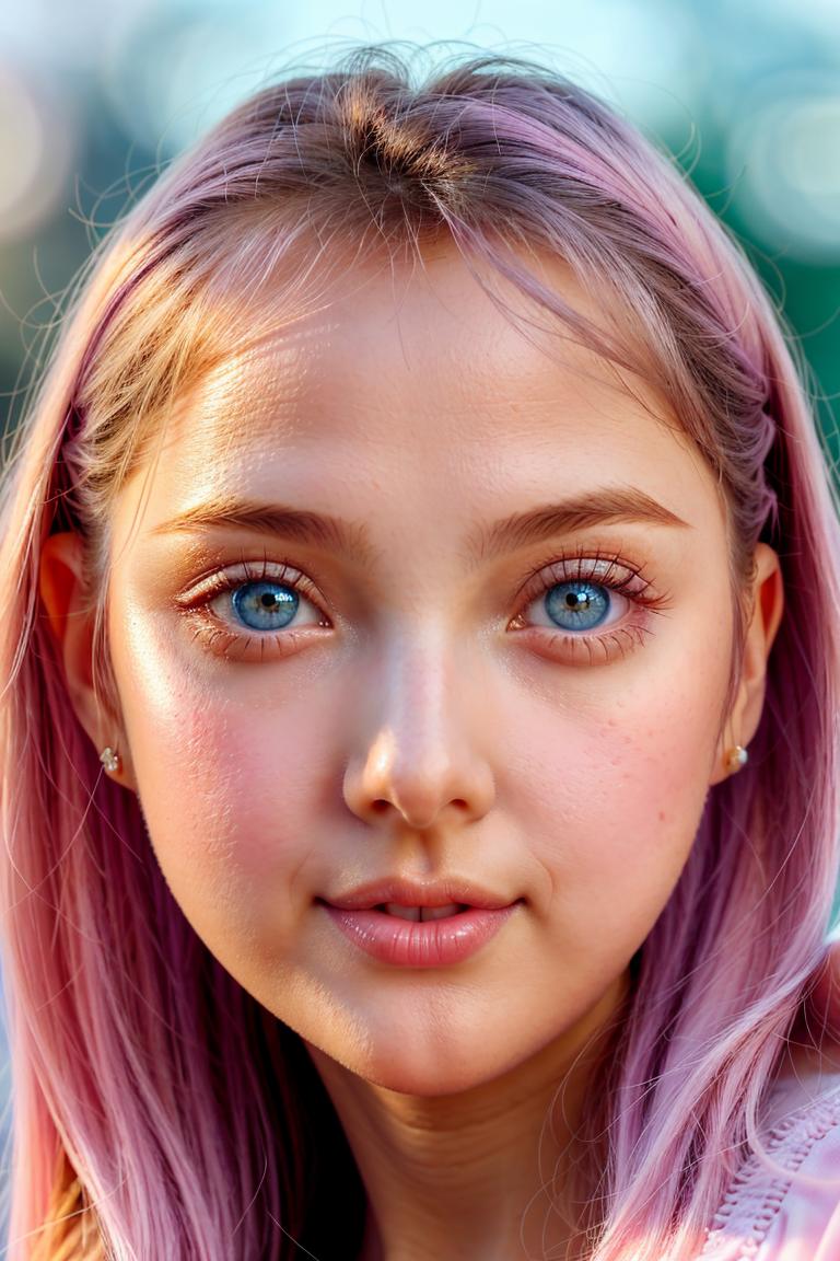 young woman soft expression