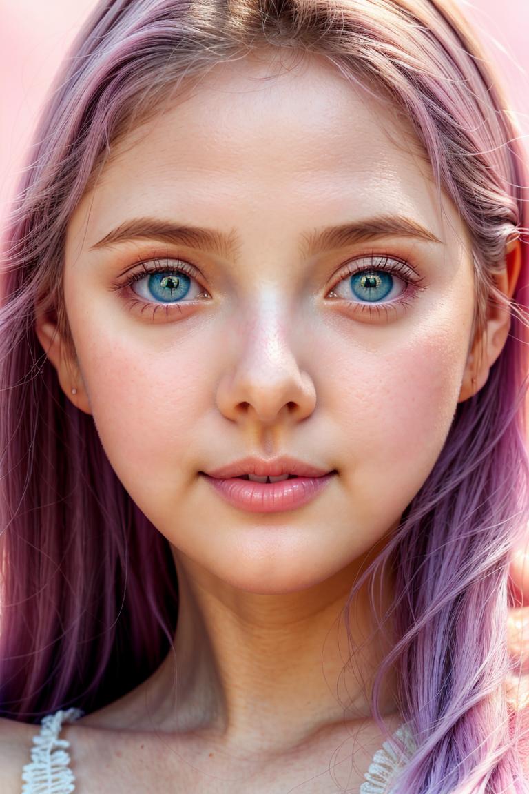 young woman soft expression