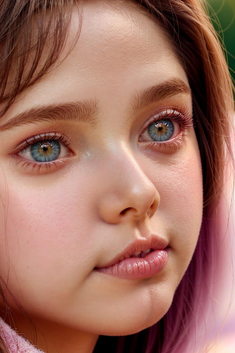 young woman soft expression