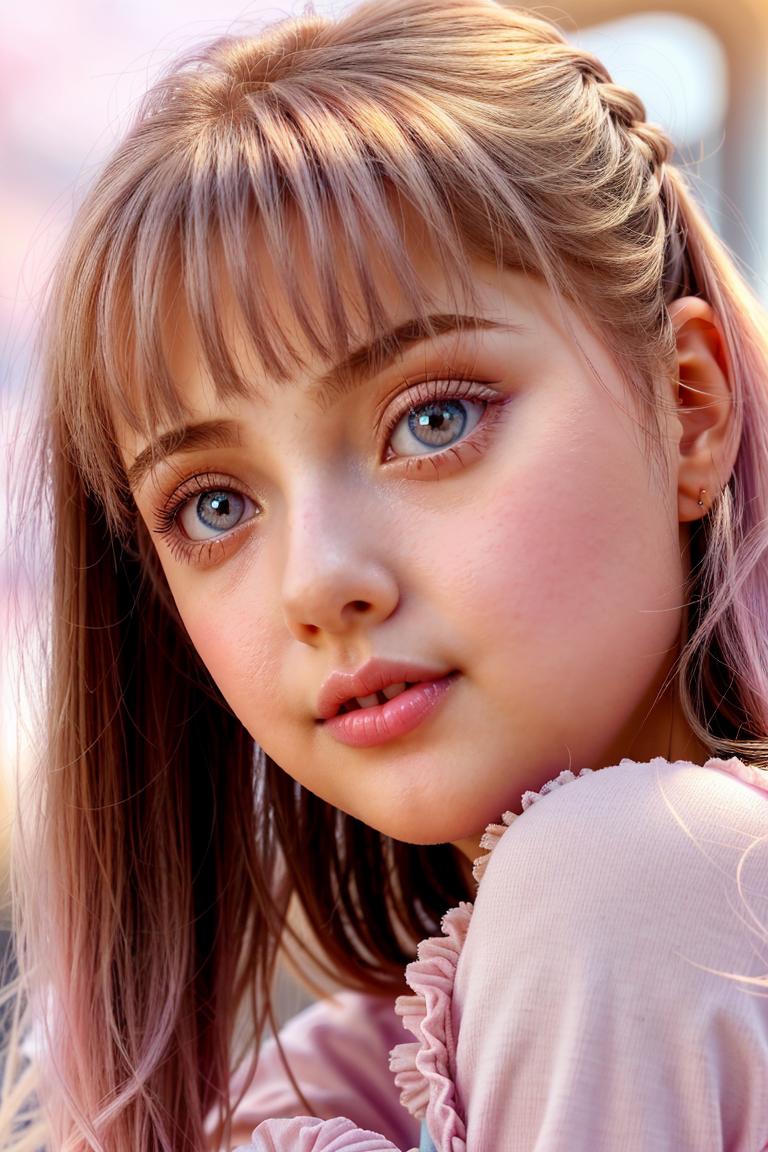 young woman soft expression