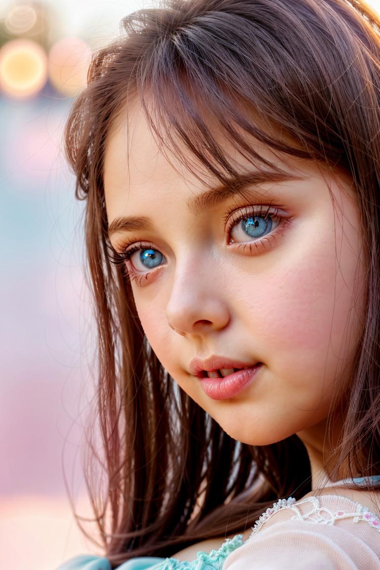 young woman soft expression