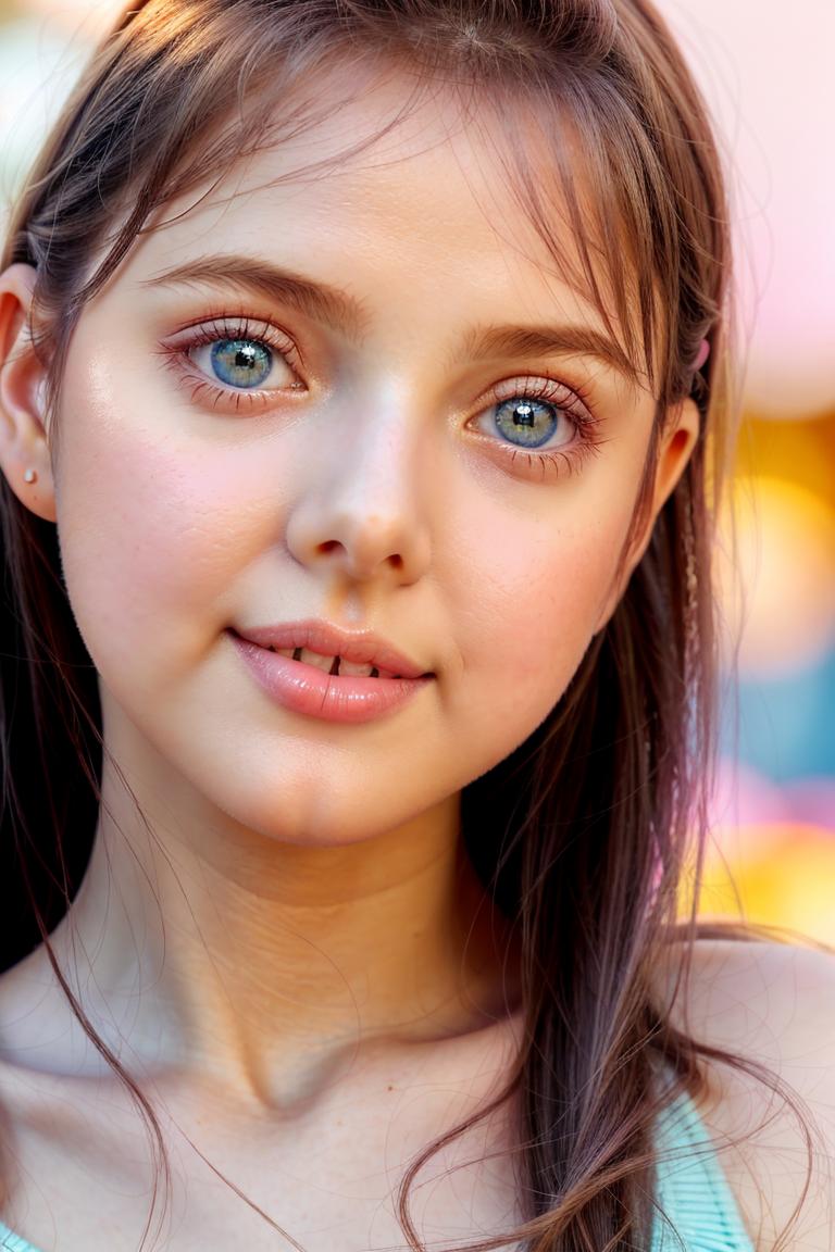 young woman soft expression