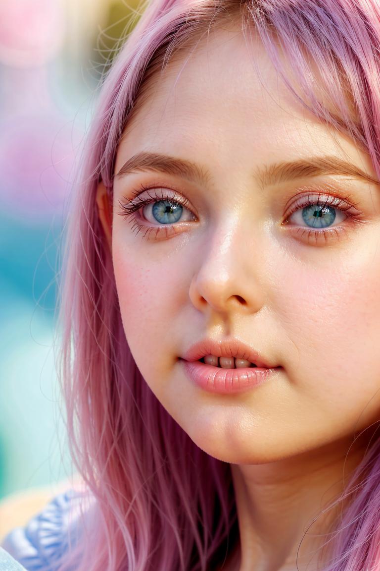 young woman soft expression