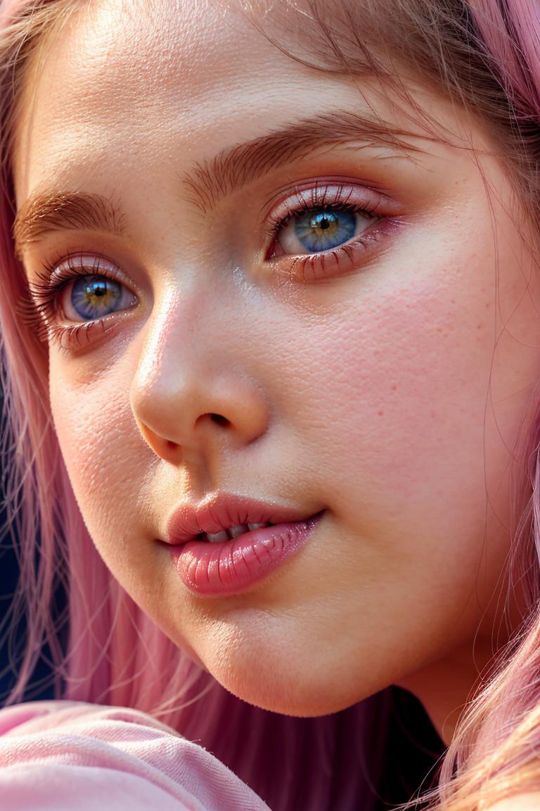 young woman soft expression