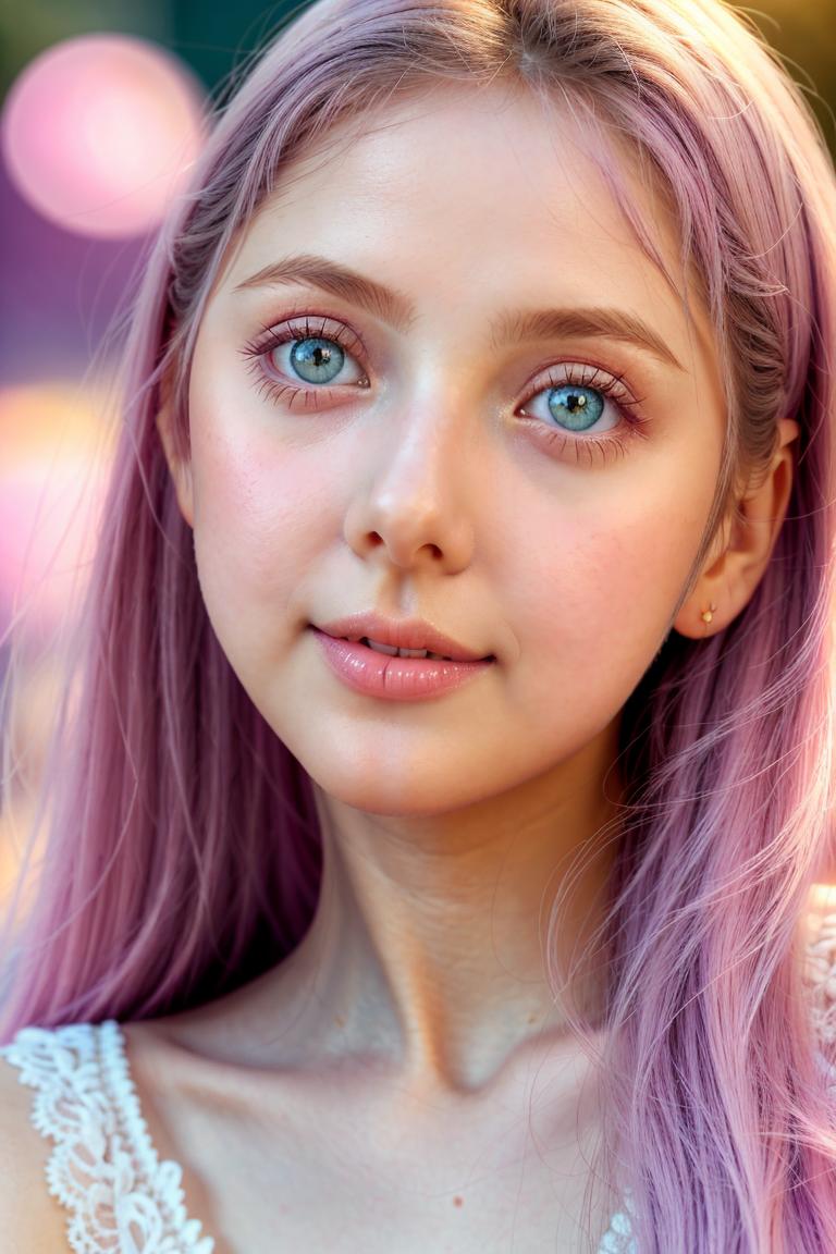 young woman soft expression